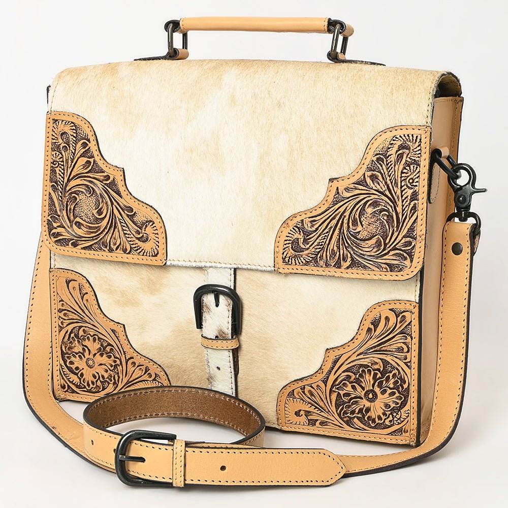American Darling Hand Tooled Hair-On Genuine Leather
