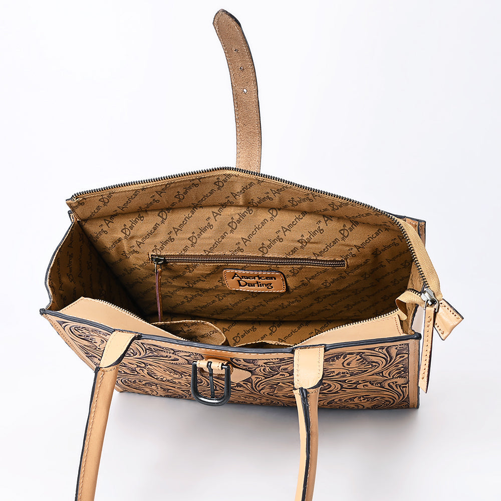American Darling Hand-Tooled Genuine Leather Bag
