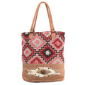 Ohlay Tote Upcycled Wool Upcycled Canvas Hair-on Genuine Leather