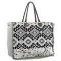 Ohlay Weekender Upcycled Wool Upcycled Canvas Hair-on Genuine Leather