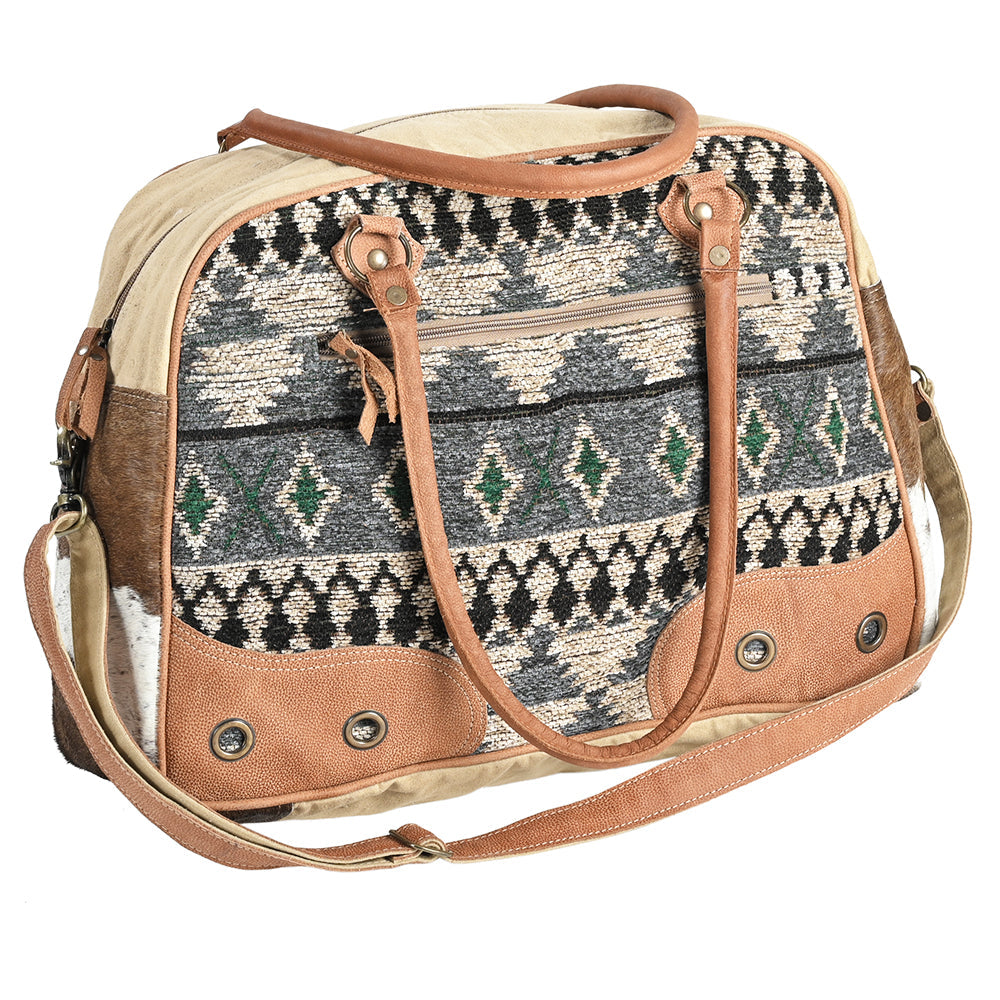 Ohlay Duffel Upcycled Wool Upcycled Canvas Hair-on Genuine Leather