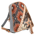 OHLAY Upcycled Wool Canvas Hair-On Leather Backpack