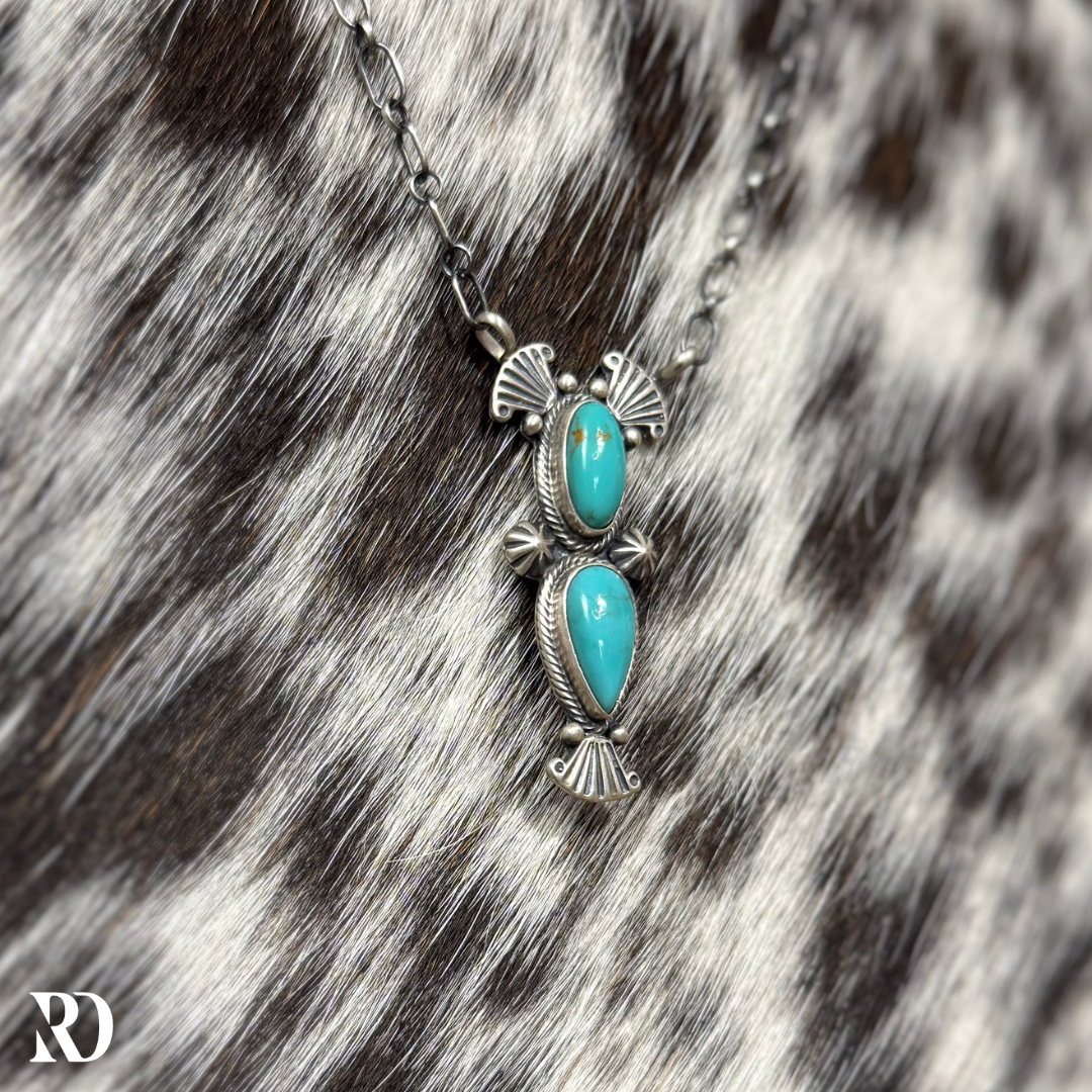 Kingman Turquoise Necklace By Verley Betone — view 2