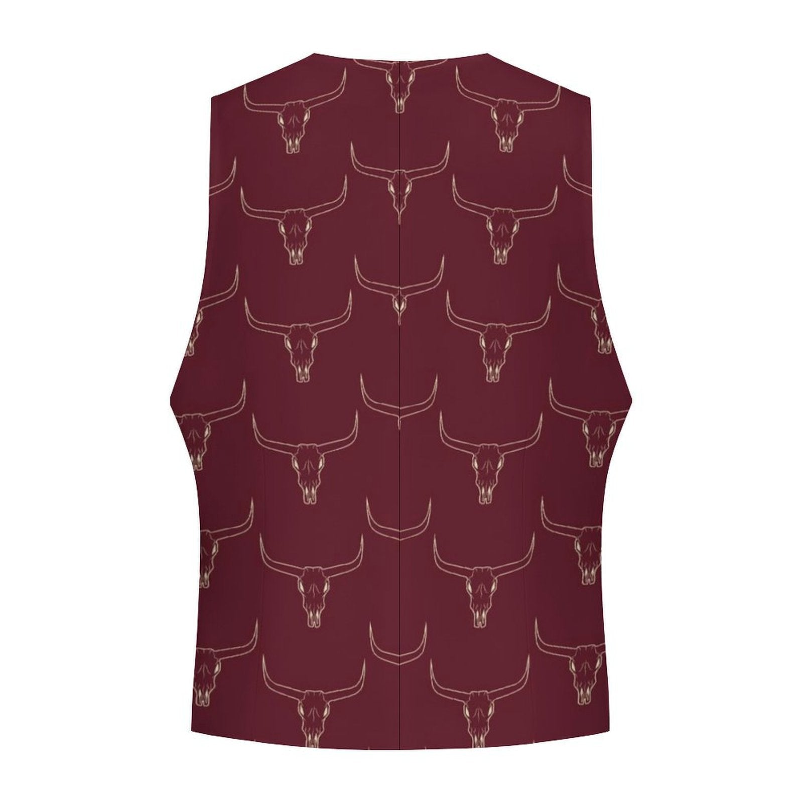 Baha Ranch Burgandy Longhorn Men's Western Vest by Baha Ranch Western Wear - product image 3