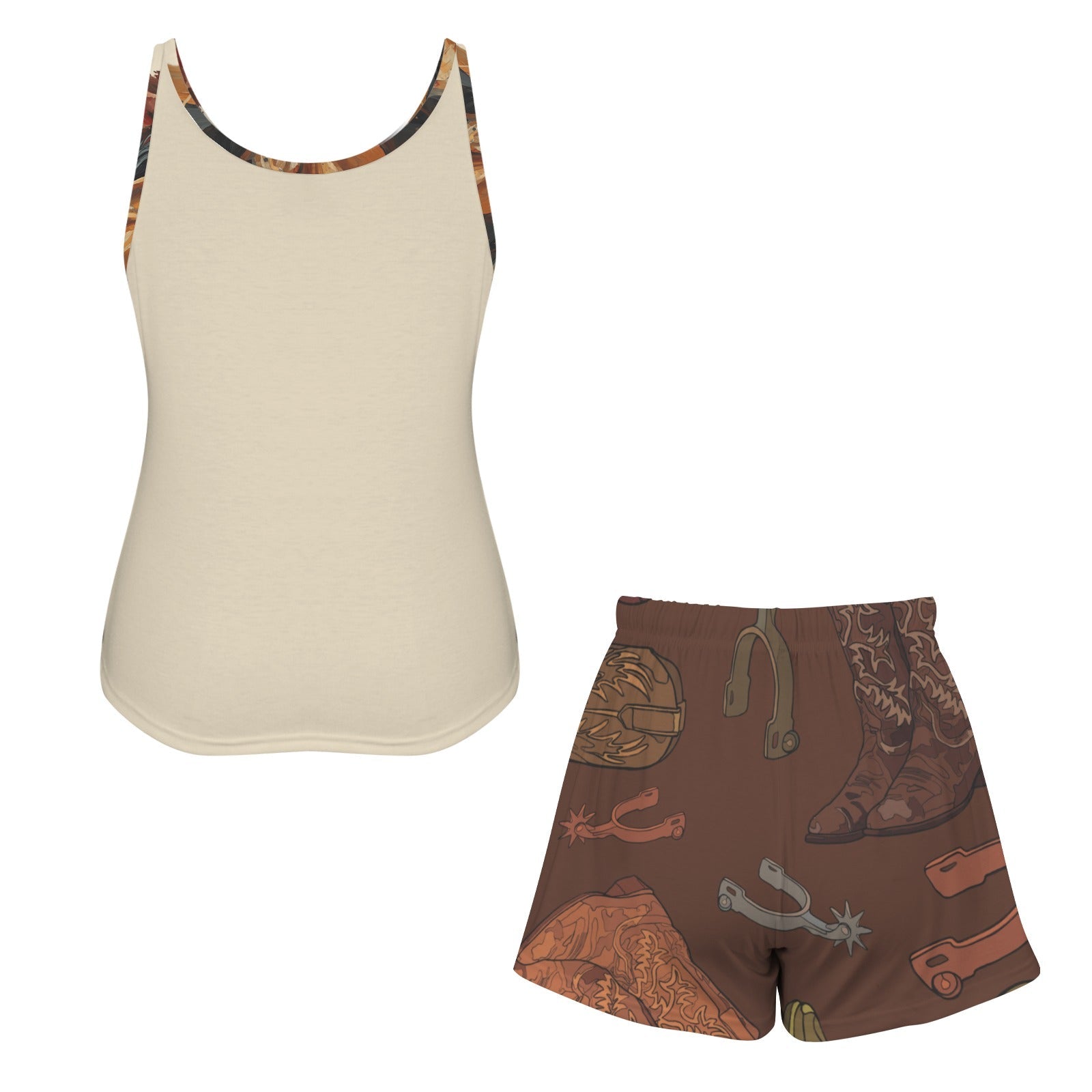 Baha Ranch Wild Horses Western Pajama Lounge Tank Shorts Set Made in America by Baha Ranch Western Wear - product image 6