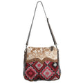 OHLAY Upcycled Wool Canvas Hair-On Genuine Leather Crossbody Bag