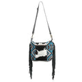 OHLAY Upcycled Wool Canvas Hair-On Genuine Leather Crossbody Bag
