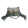 OHLAY Upcycled Wool Embossed Hair-On Leather Crossbody Bag