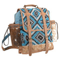 OHLAY Upcycled Wool Canvas Hair-On Genuine Leather Backpack