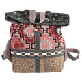 Ohlay Floral-Embossed Leather & Wool Canvas Backpack