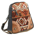 OHLAY Upcycled Wool Canvas Hair-On Genuine Leather Backpack