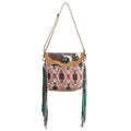 Ohlay Crossbody Embossed Upcycled Wool Upcycled Canvas Hair-On Genuine Leather