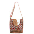 OHLAY Upcycled Wool Canvas Hair-On Genuine Leather Crossbody Bag