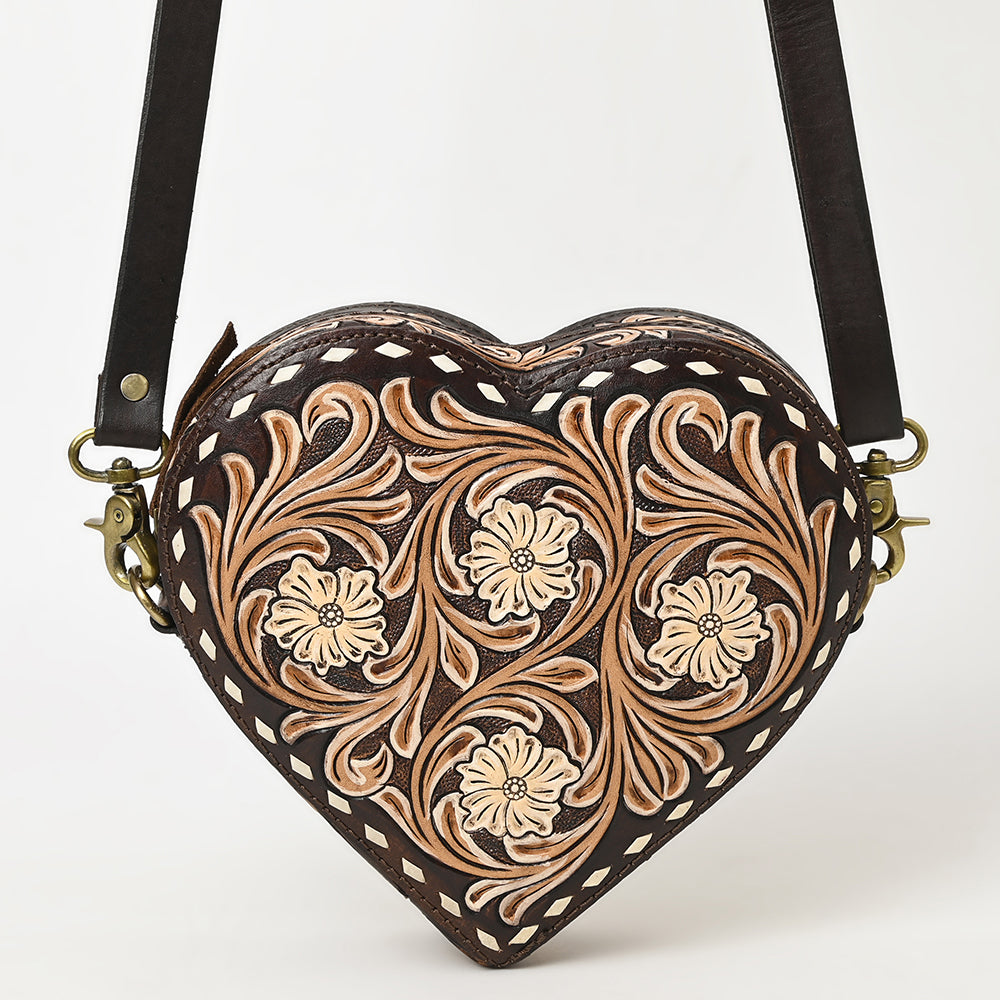 American Darling Canteen Hand Tooled Genuine Leather Women Bag Western Canteen Handbag Purse |