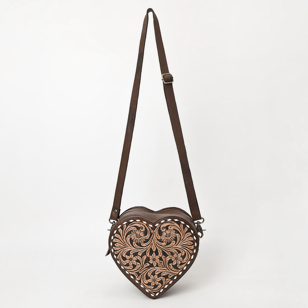 American Darling Hand-Tooled Genuine Leather Canteen Bag