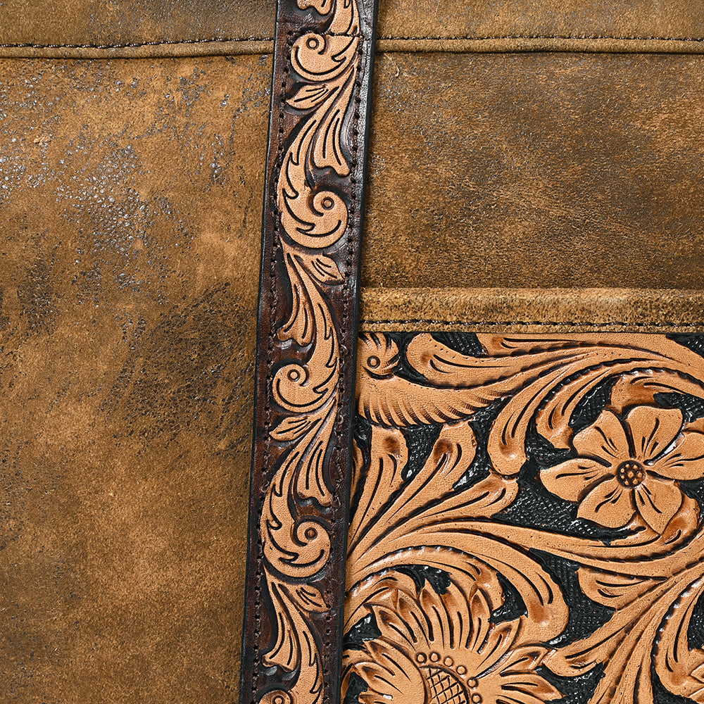 American Darling Hand-Tooled Genuine Leather Tote