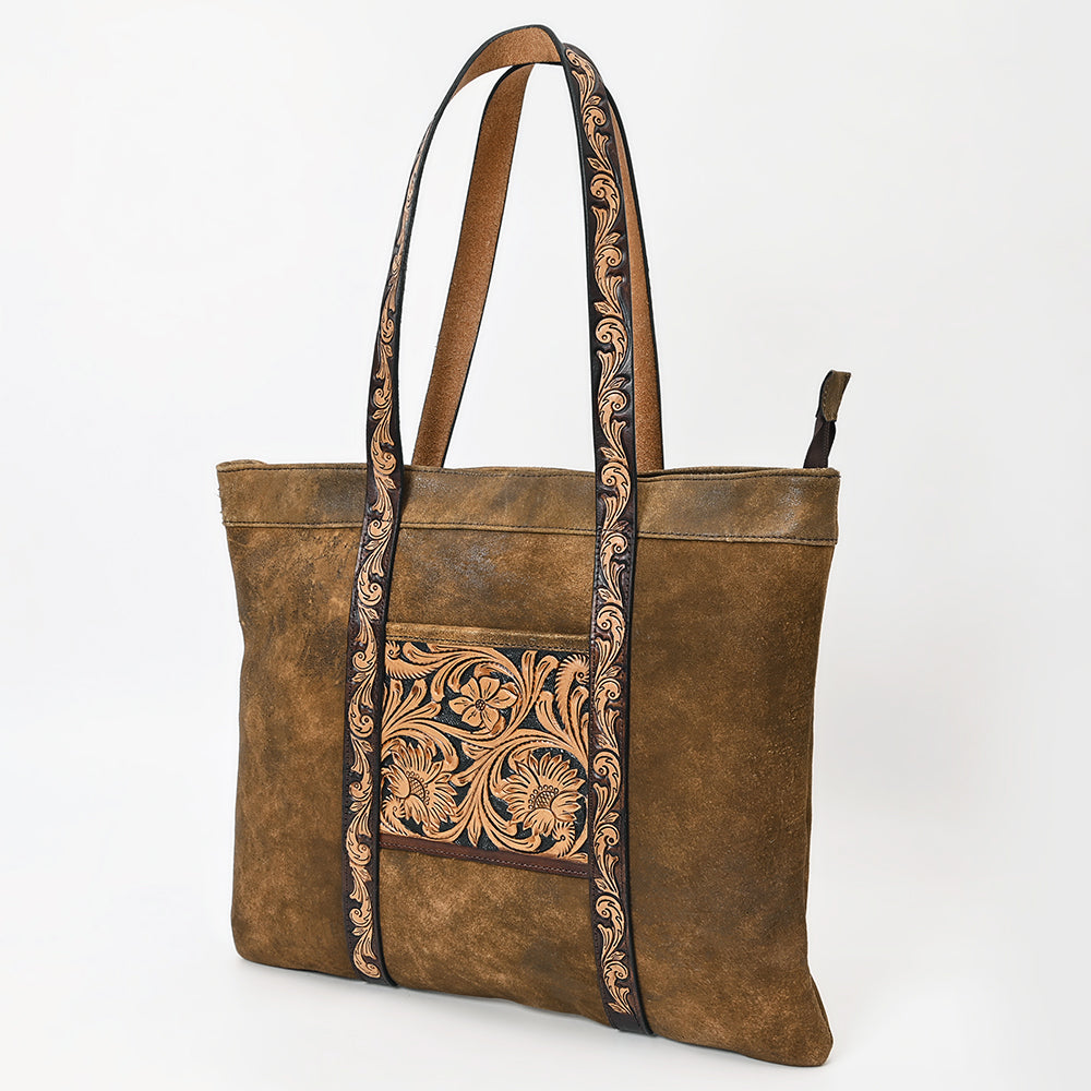 American Darling Hand-Tooled Genuine Leather Tote
