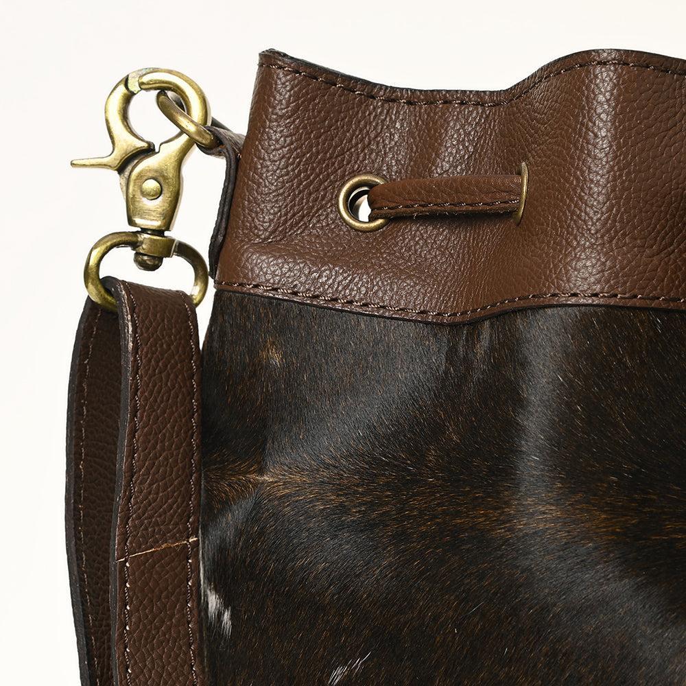 OHLAY Hair-On Leather Bucket Bag