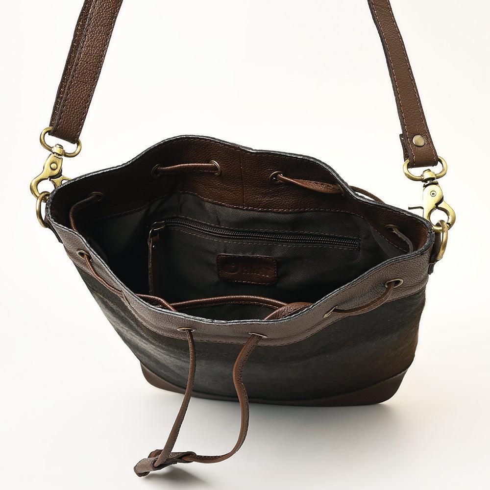 OHLAY Hair-On Leather Bucket Bag