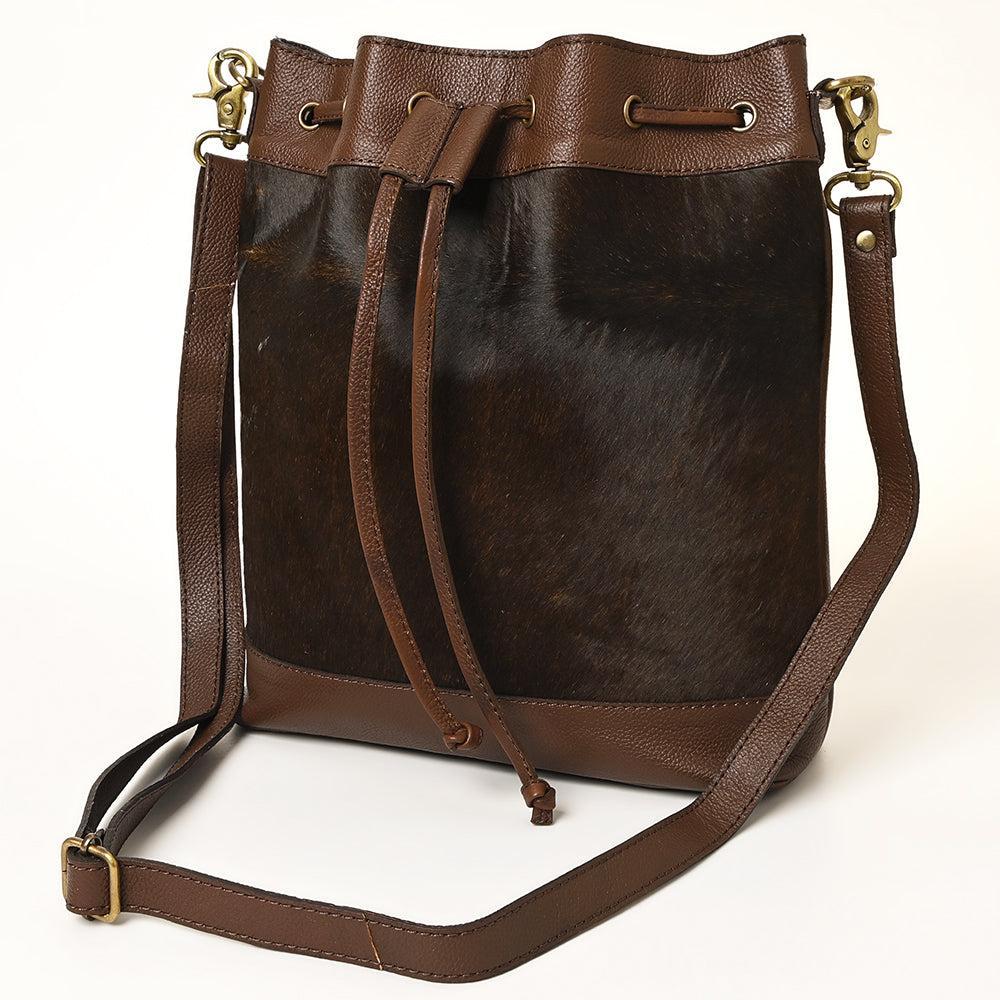 OHLAY Hair-On Leather Bucket Bag