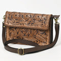 OHLAY Hand-Tooled Leather Crossbody Bag