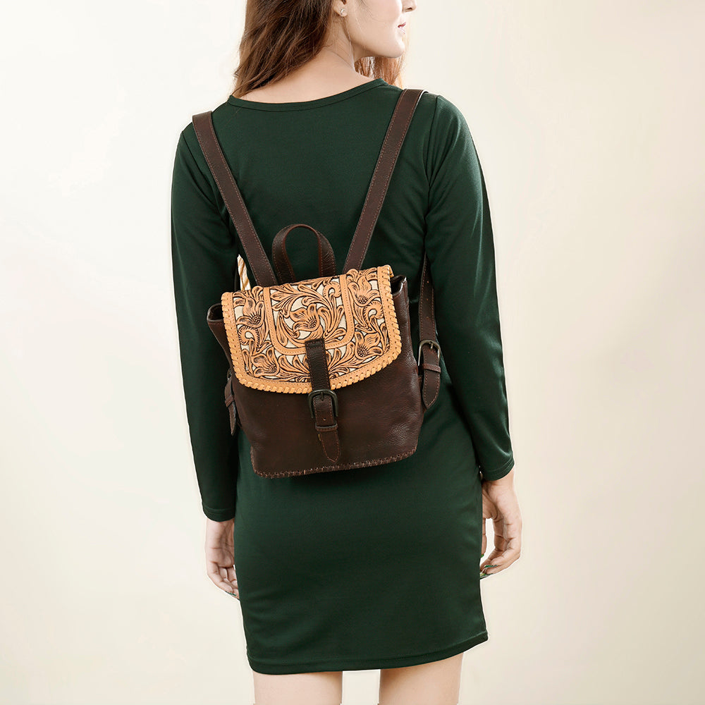 American Darling Hand-Tooled Genuine Leather Bag