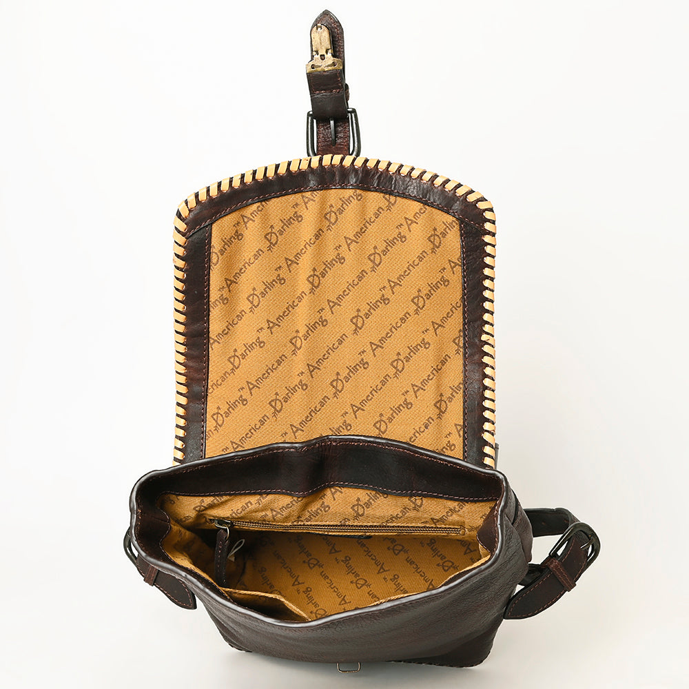 American Darling Hand-Tooled Genuine Leather Bag