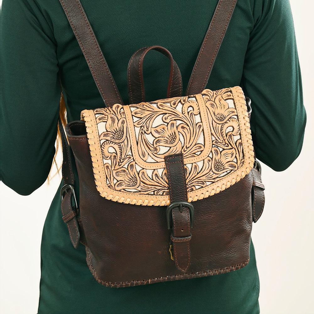 American Darling Hand-Tooled Genuine Leather Bag