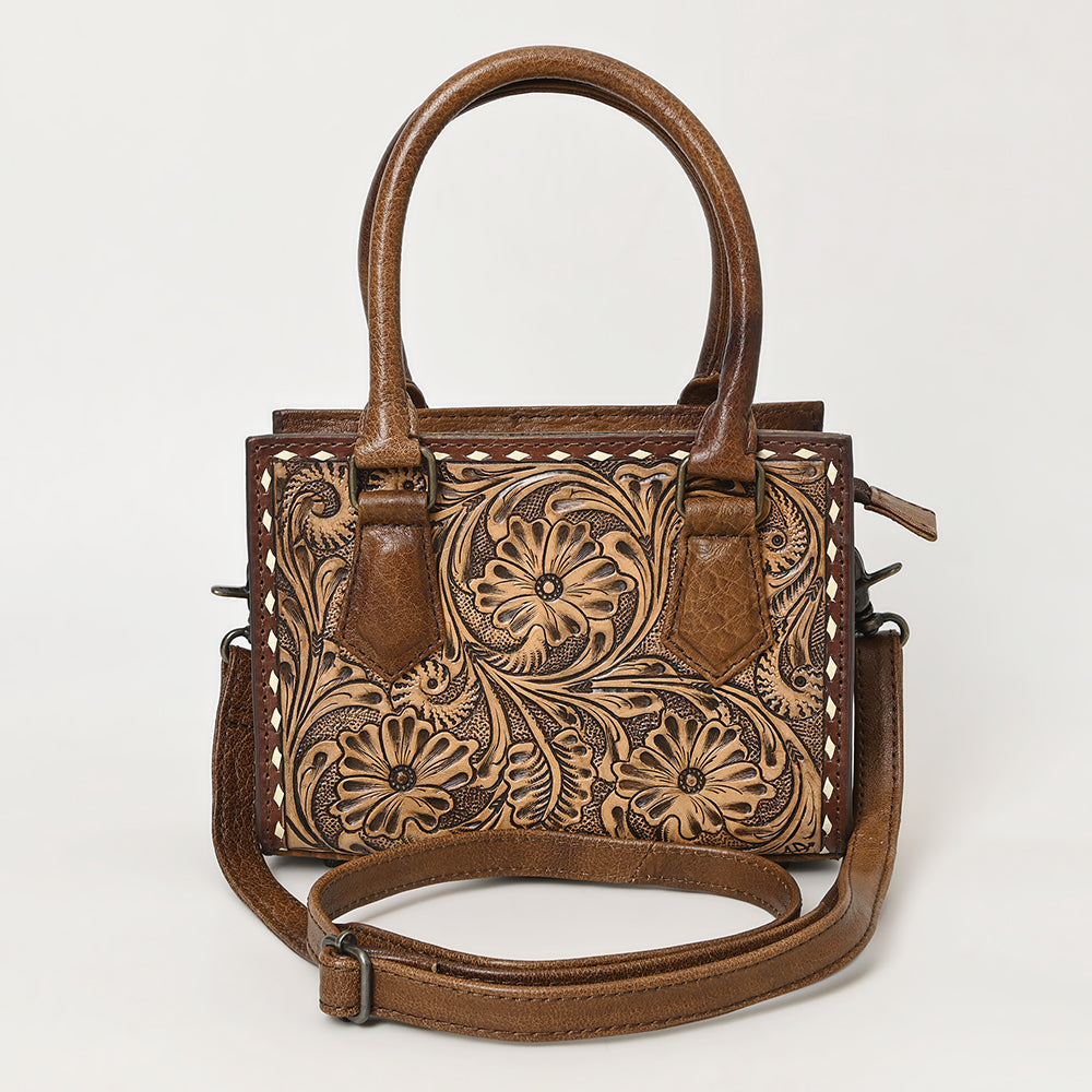 American Darling Hand-Tooled Genuine Leather Crossbody Bag