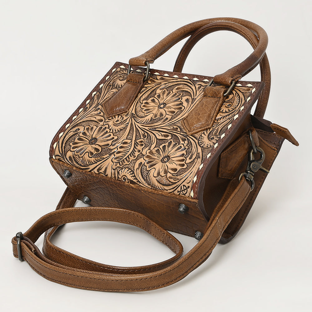 American Darling Hand-Tooled Genuine Leather Crossbody Bag