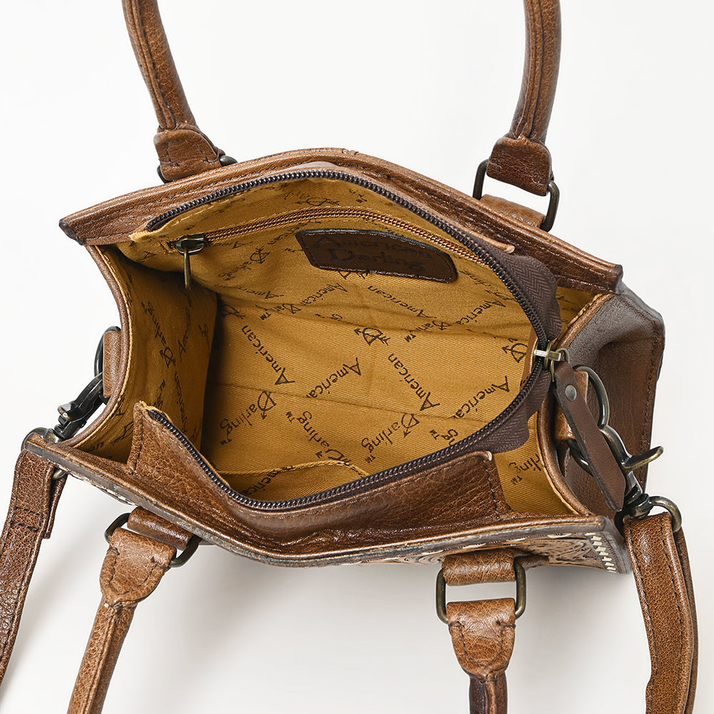 American Darling Hand-Tooled Genuine Leather Crossbody Bag