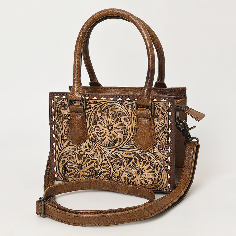 American Darling Hand-Tooled Genuine Leather Crossbody Bag