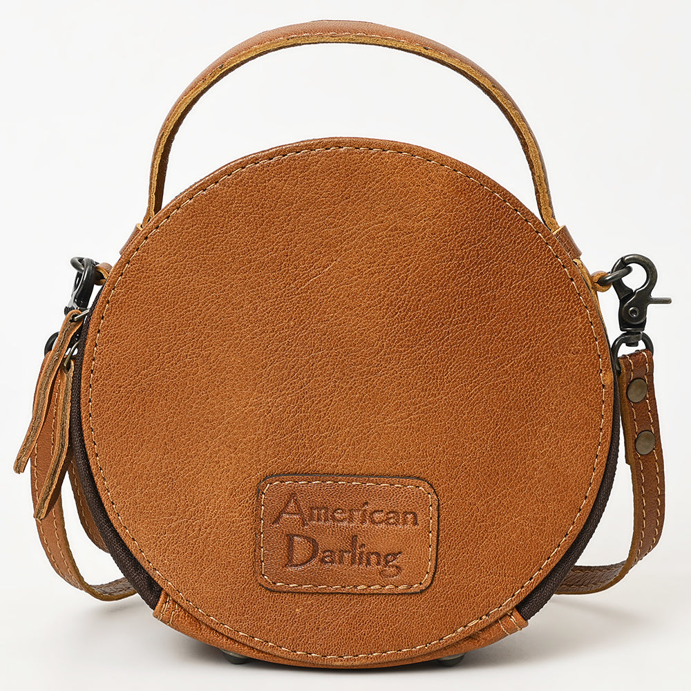 American Darling Hand-Tooled Genuine Leather Crossbody Bag