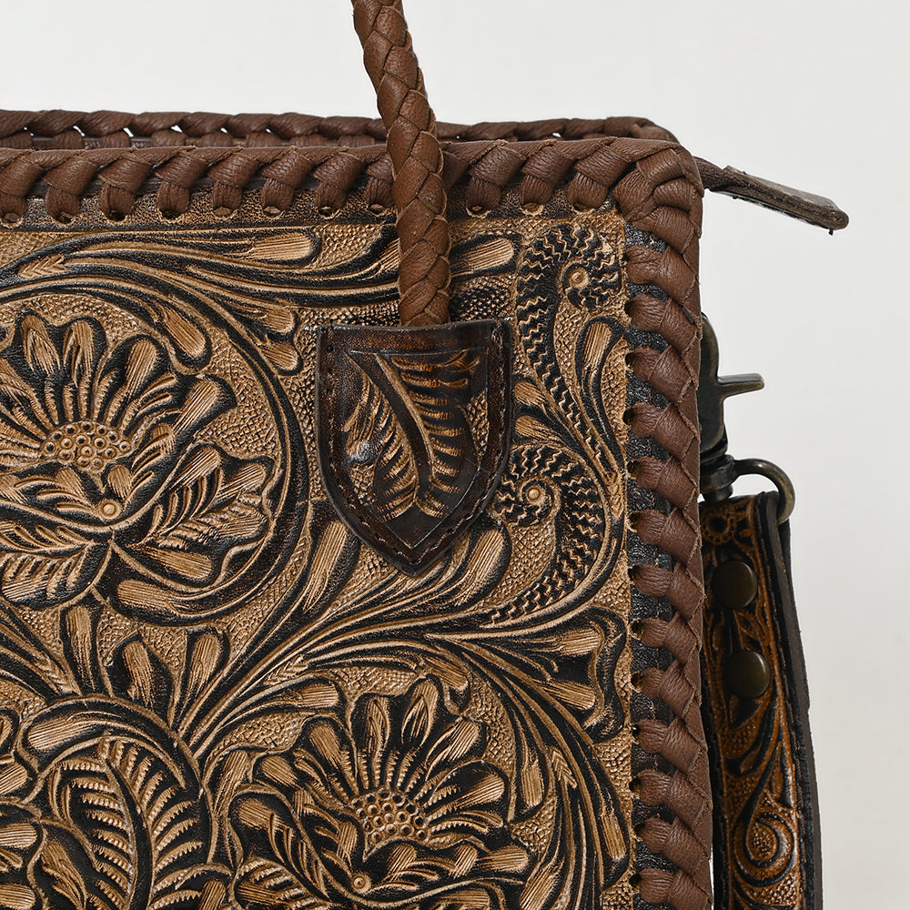 American Darling Hand-Tooled Genuine Leather Tote