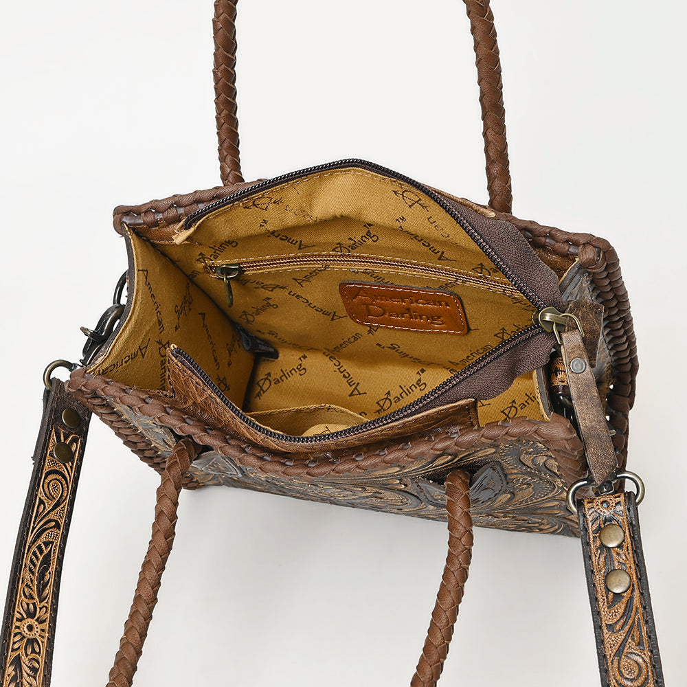 American Darling Hand-Tooled Genuine Leather Tote
