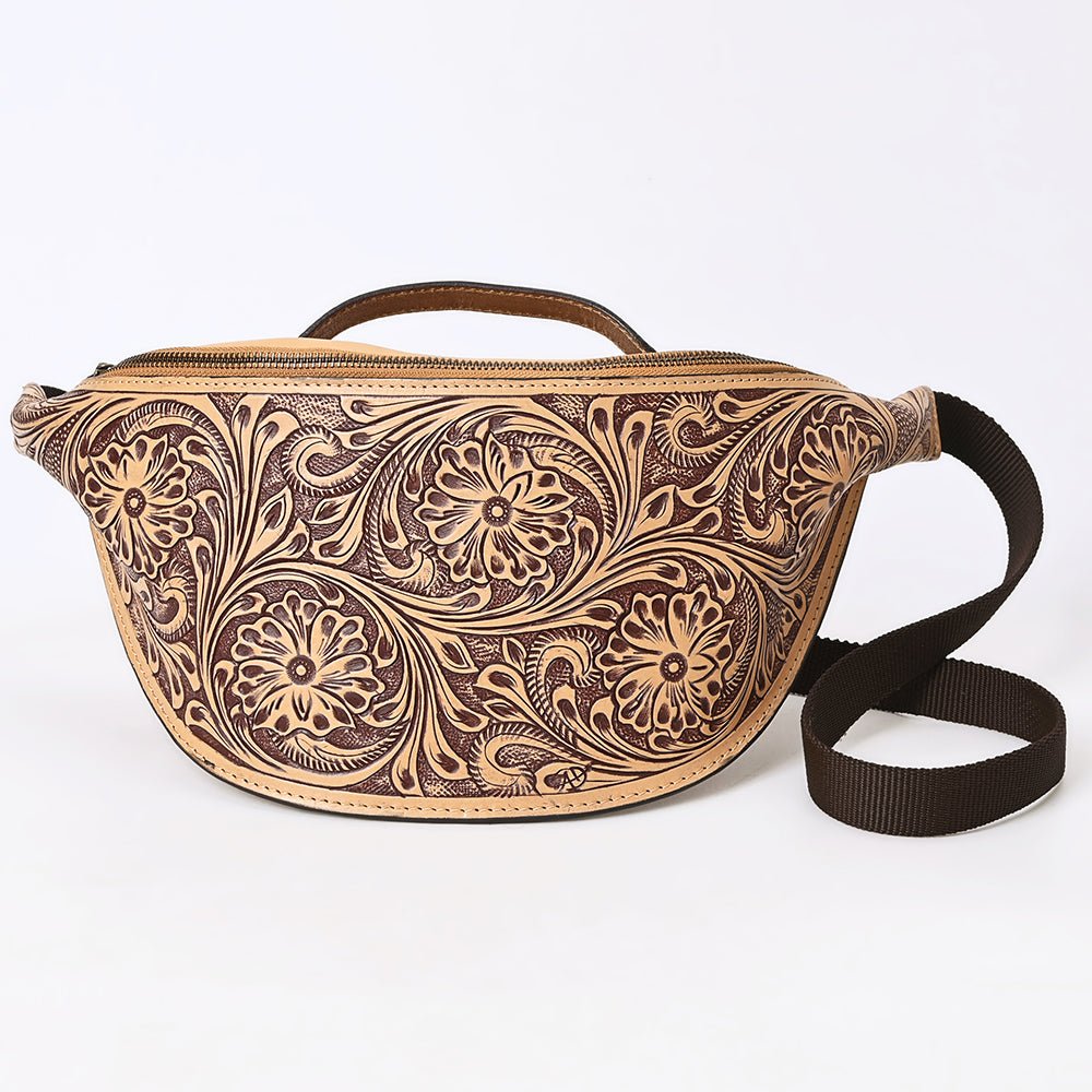 American Darling Fanny Pack Hand Tooled Genuine Western Leather Women Bag Handbag Purse |