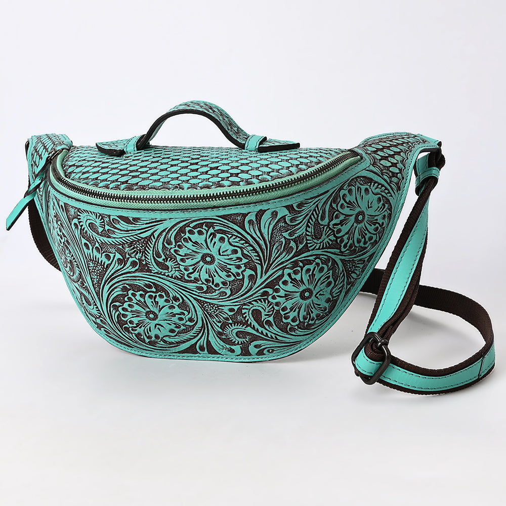 American Darling Fanny Pack Hand Tooled Genuine Western Leather Women Bag Handbag Purse |