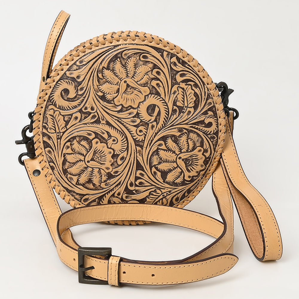 American Darling Clutch Beautifully Hand Tooled Genuine Leather