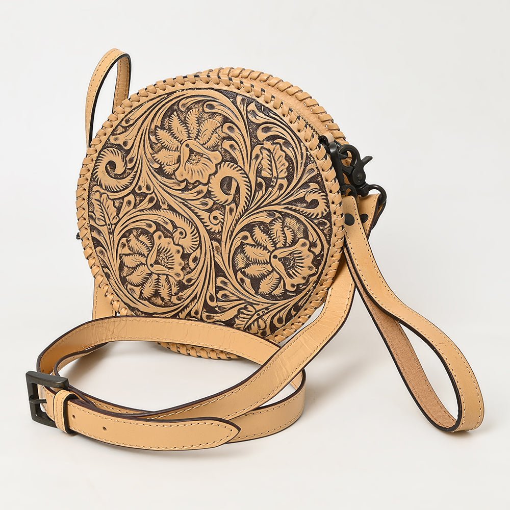 American Darling Canteen Hand Tooled Genuine Leather