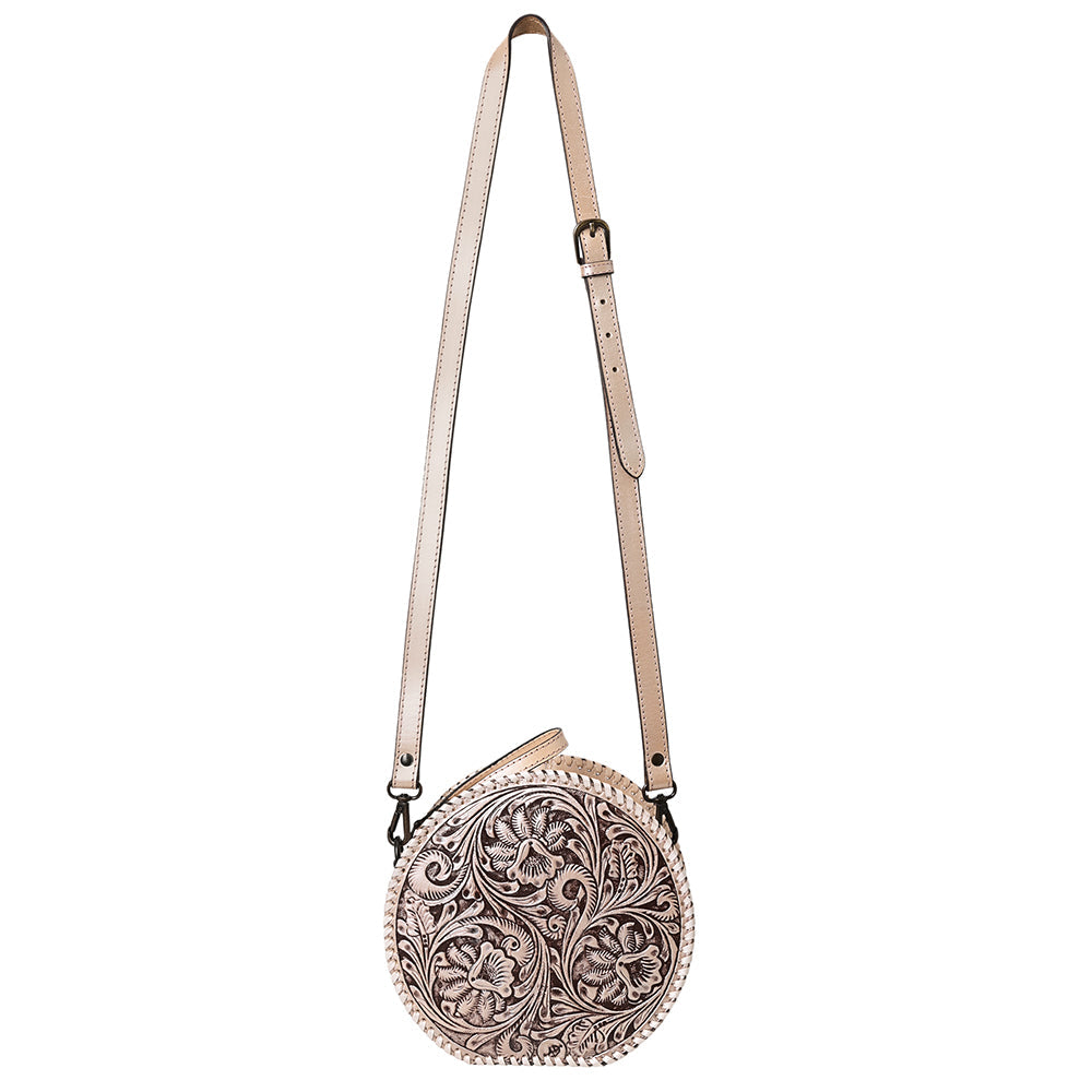 American Darling Canteen Hand Tooled Genuine Leather Women's Bag Western Handbag Purse | Women