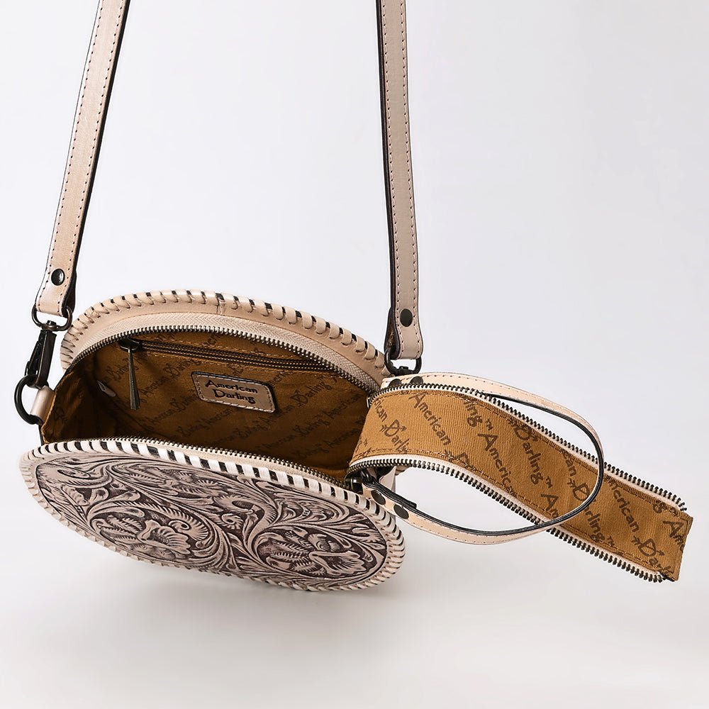American Darling Canteen Hand Tooled Genuine Leather