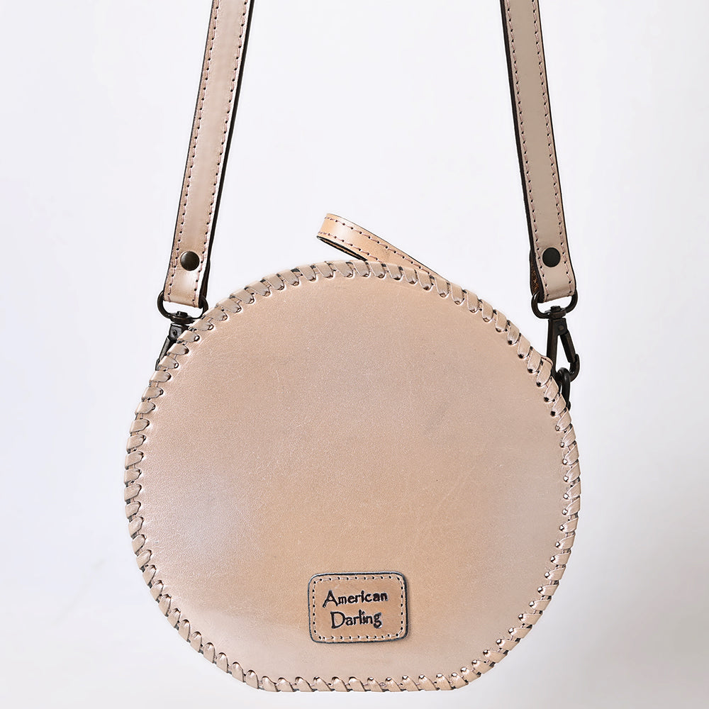 American Darling Canteen Hand Tooled Genuine Leather Women's Bag Western Handbag Purse | Women