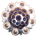 Hilason Western Screw-Back Berry Concho, Purple Crystals — 1.5"