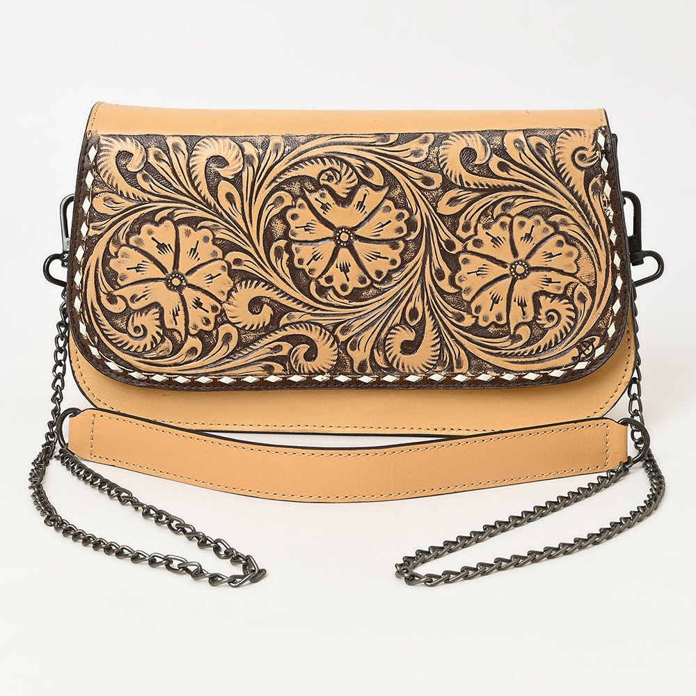 American Darling Hand-Tooled Genuine Leather Small Crossbody Bag