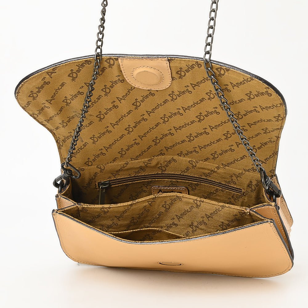 American Darling Hand-Tooled Genuine Leather Small Crossbody Bag
