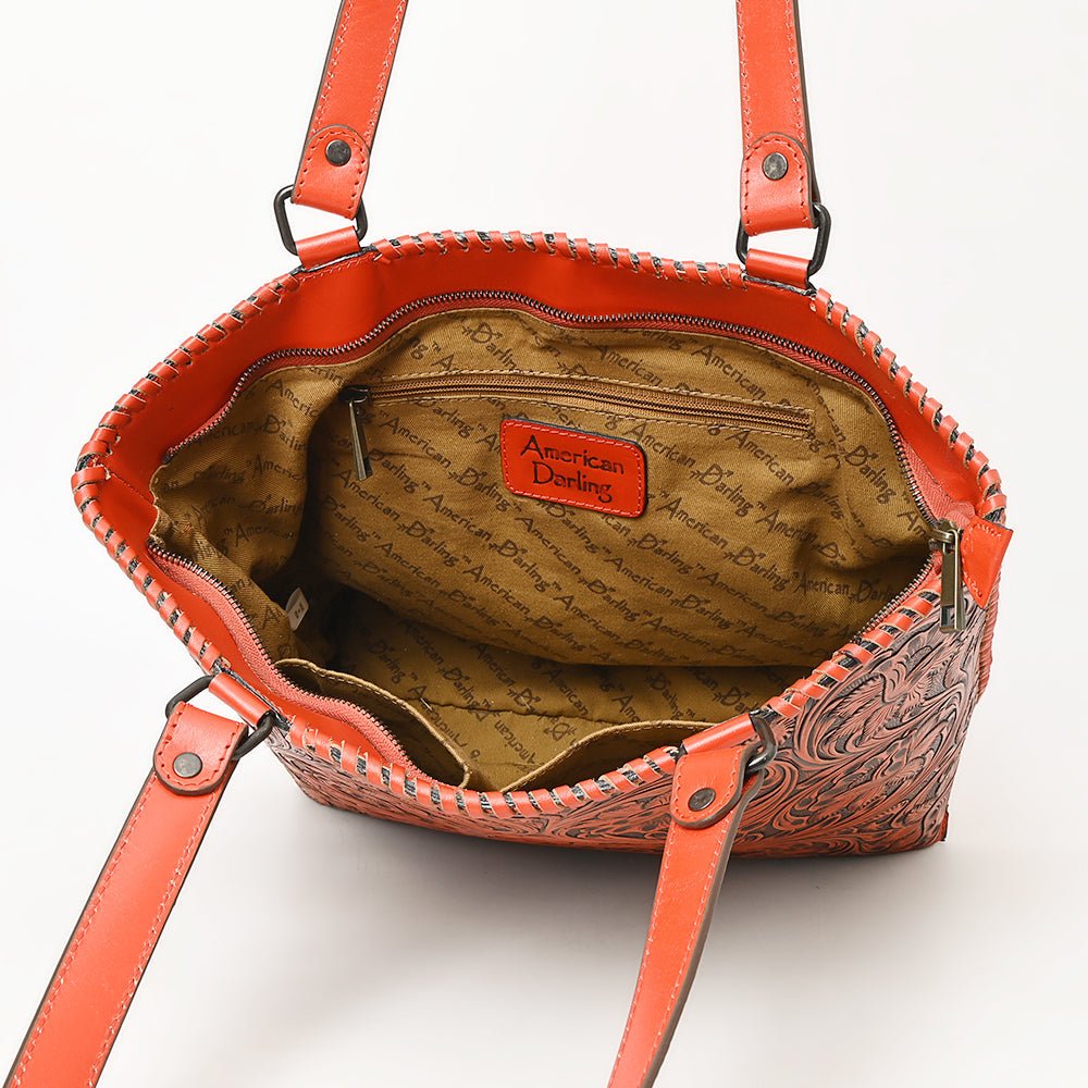 American Darling Hand-Tooled Genuine Leather Tote