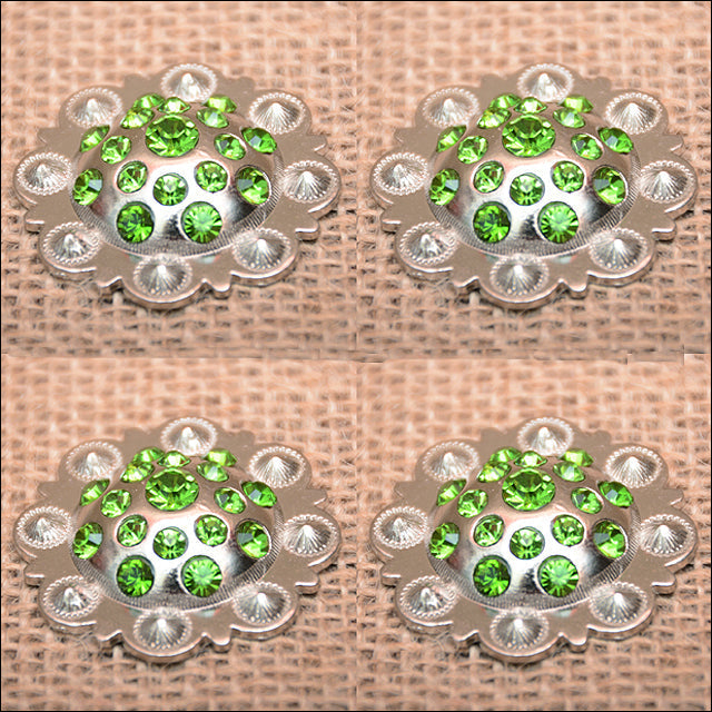 Hilason Olivine Crystal Rhinestone Bling Berry Concho Saddle Tack Cowgirl