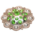 Hilason Olivine Crystal Rhinestone Bling Berry Concho Saddle Tack Cowgirl