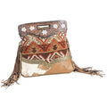 Ohlay Tote Hand Tooled Upcycled Wool Embossed Hair-on Genuine Leather