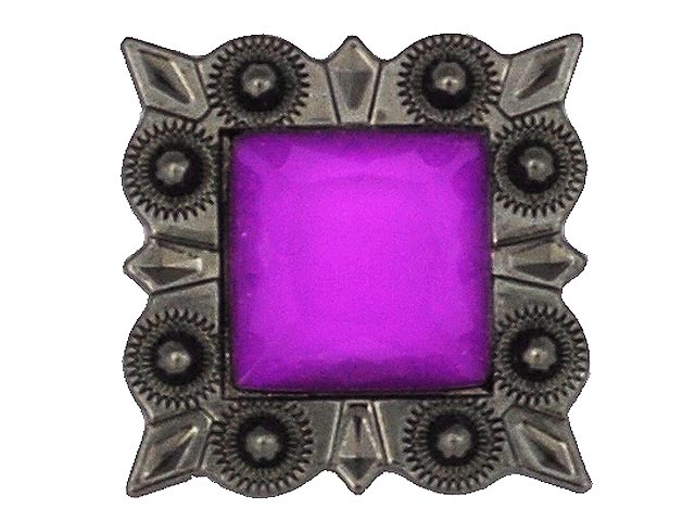 Western Screw Back Concho Lavender Square Crystal Headstall Cowgirl Tack